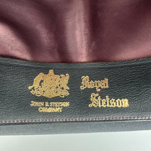 Vintage Royal Stetson Charcoal Felt Fedora Hat 7 1/8 Harry Levinson Men's USA - Picture 6 of 8